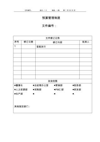 全面预算管理制度