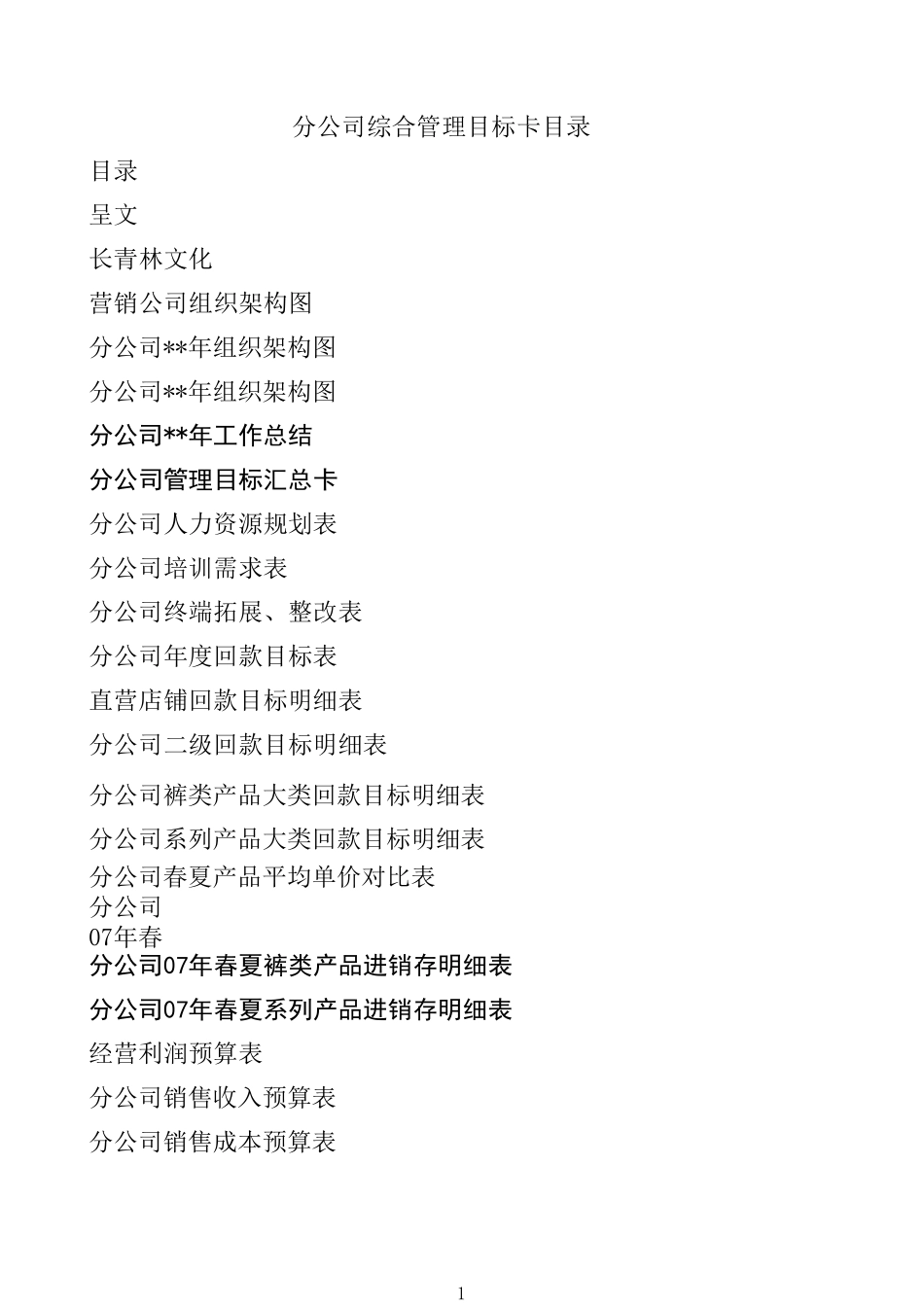 全面预算管理模板()_第1页