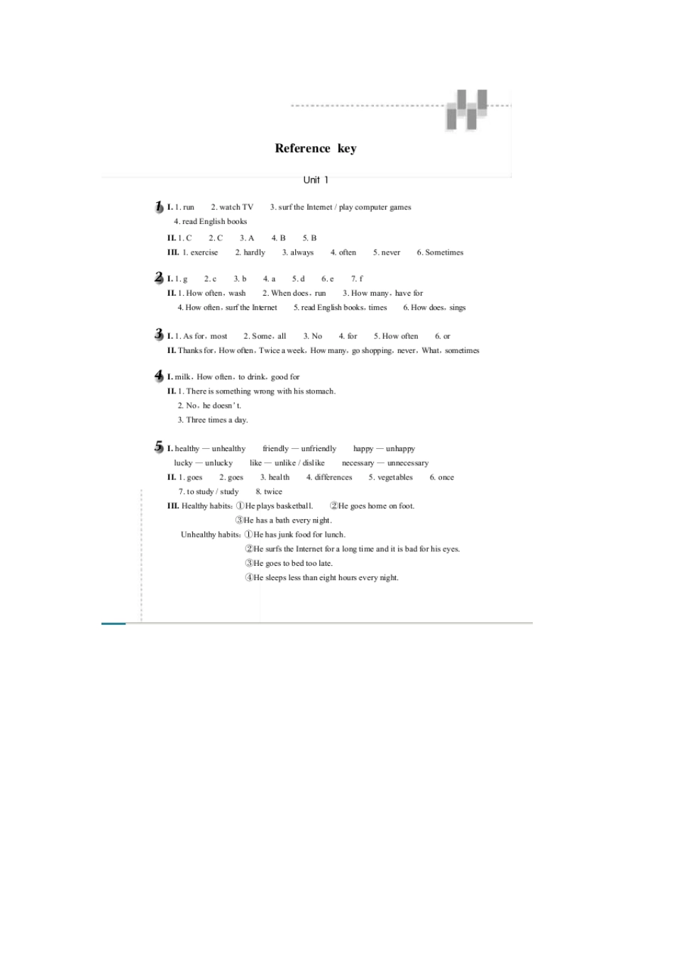 八上人教版英语作业本答案_第1页
