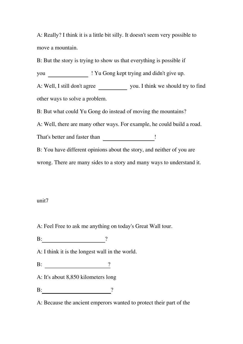 八下英语补全对话(6篇,含答案)_第2页