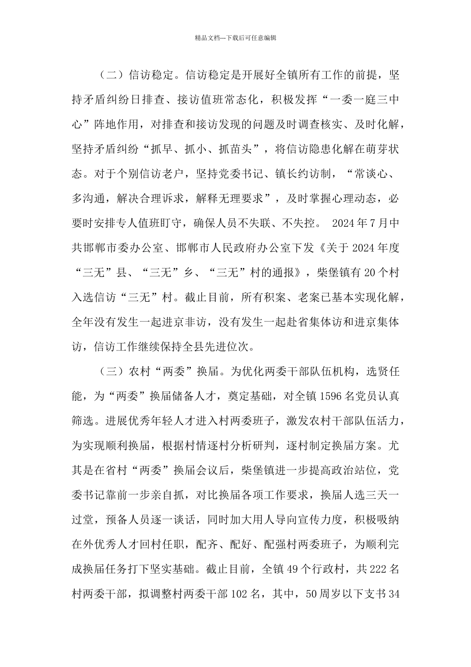 2024年某镇工作总结_第3页