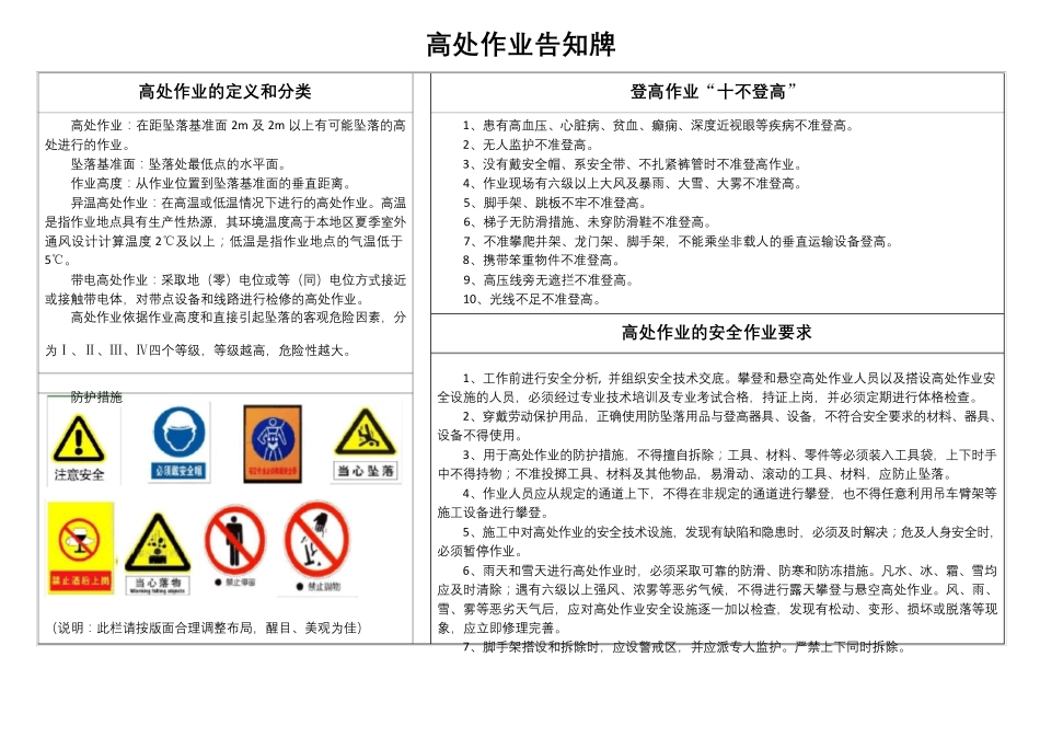 八大特殊作业危险告知牌()_第3页