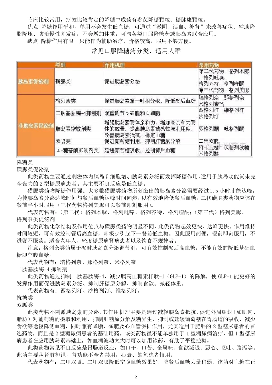 八大类口服降糖药优缺点比较_第2页