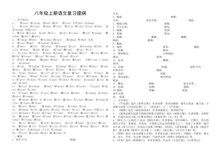 八年级上册语文复习提纲