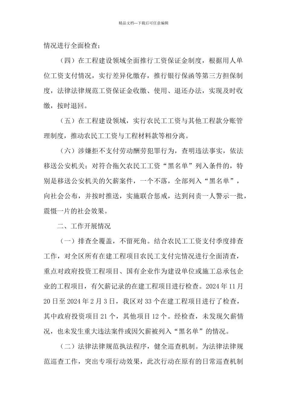 2024年根治拖欠农民工工资工作总结汇报_第2页