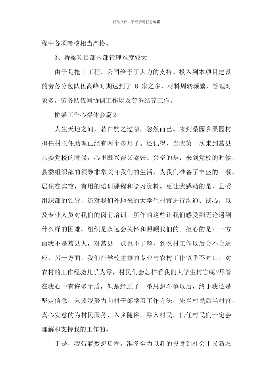 2024年桥梁工作心得体会_第2页