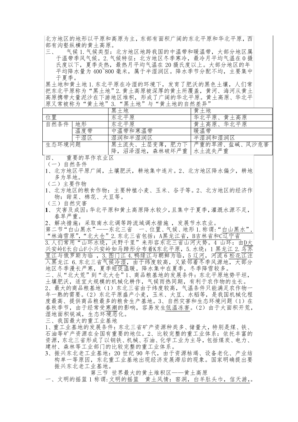 八年级下册地理知识点归纳汇总_第2页