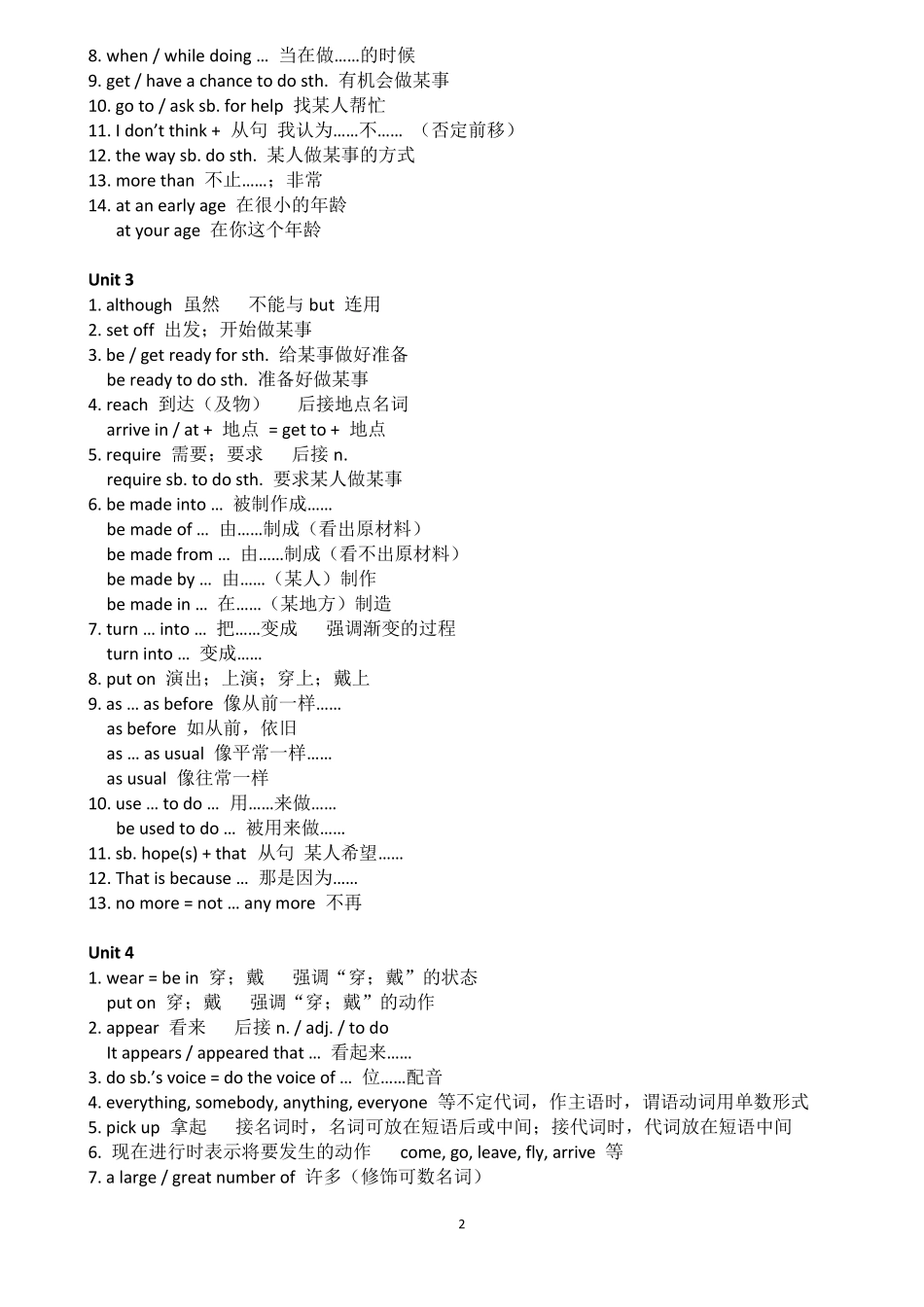 八年级下册泸教版英语知识点大全_第2页