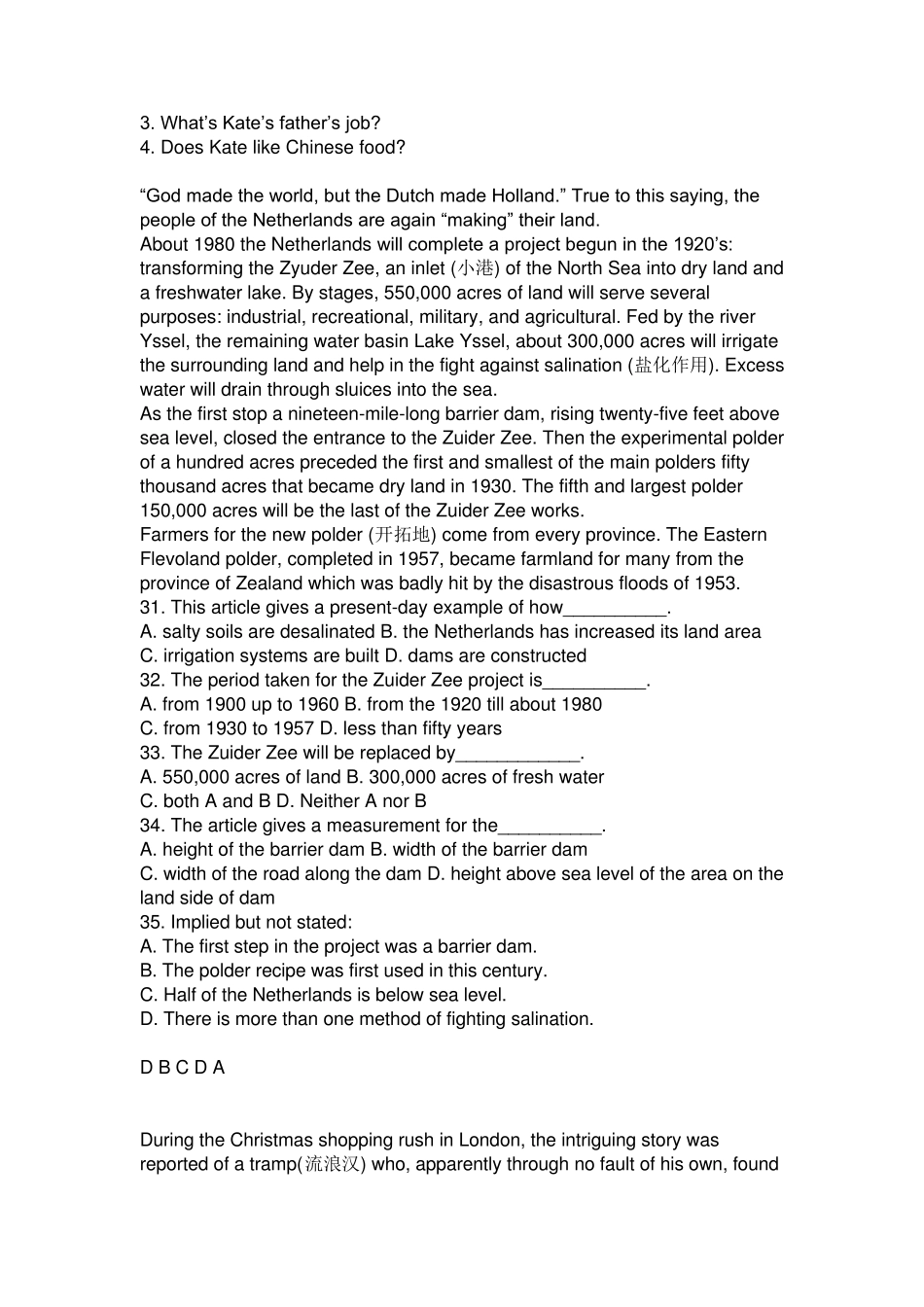 八年级下册英语阅读理解_第2页