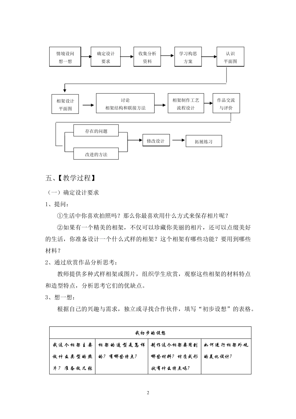 八年级劳技教学设计_第2页