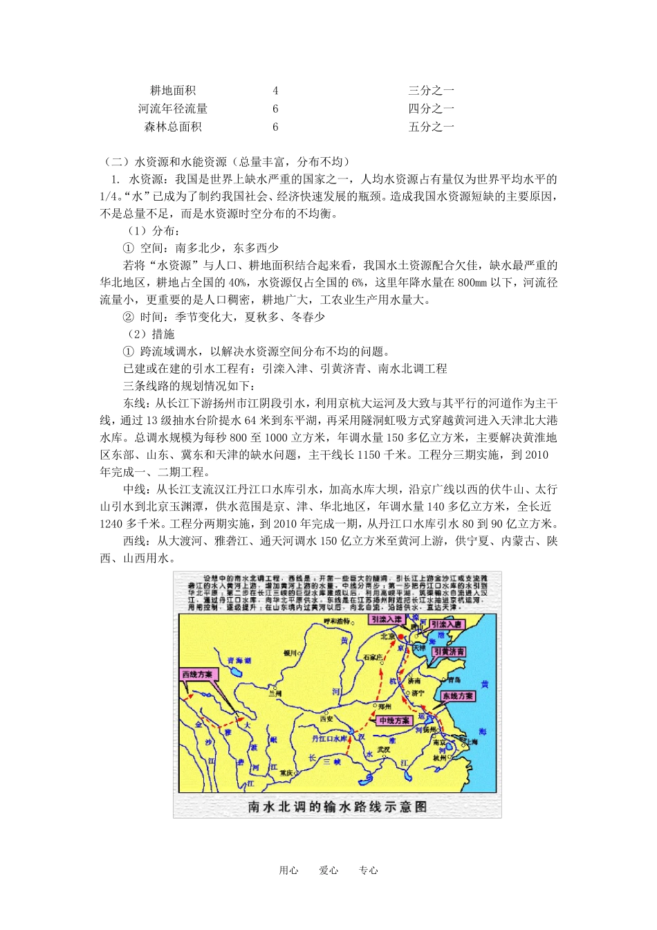 八年级地理上册：第三章中国的自然资源复习题(学案)湘教版_第3页