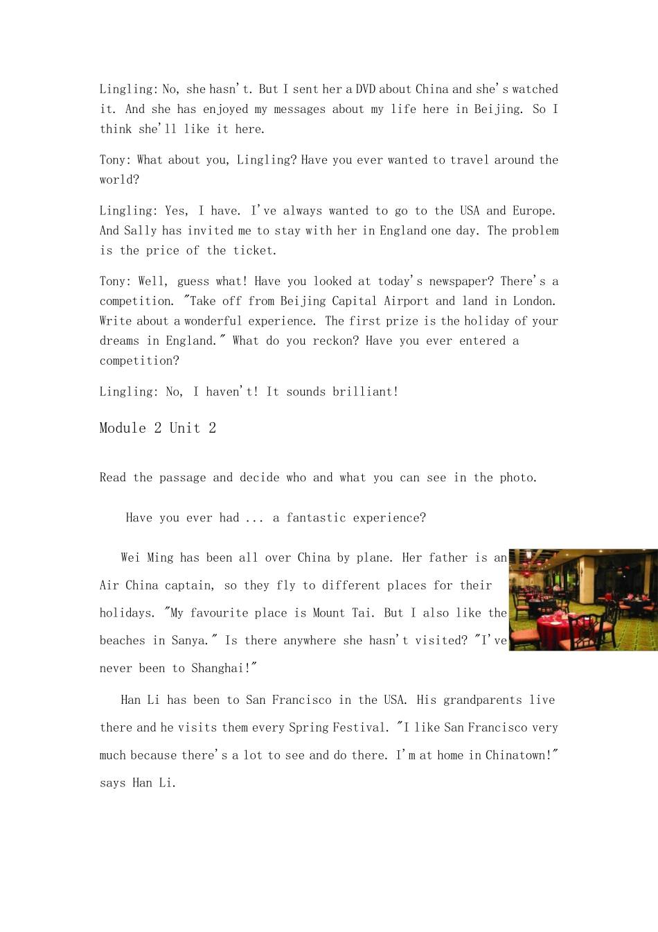 八年级外研版英语上册课文原文_第3页