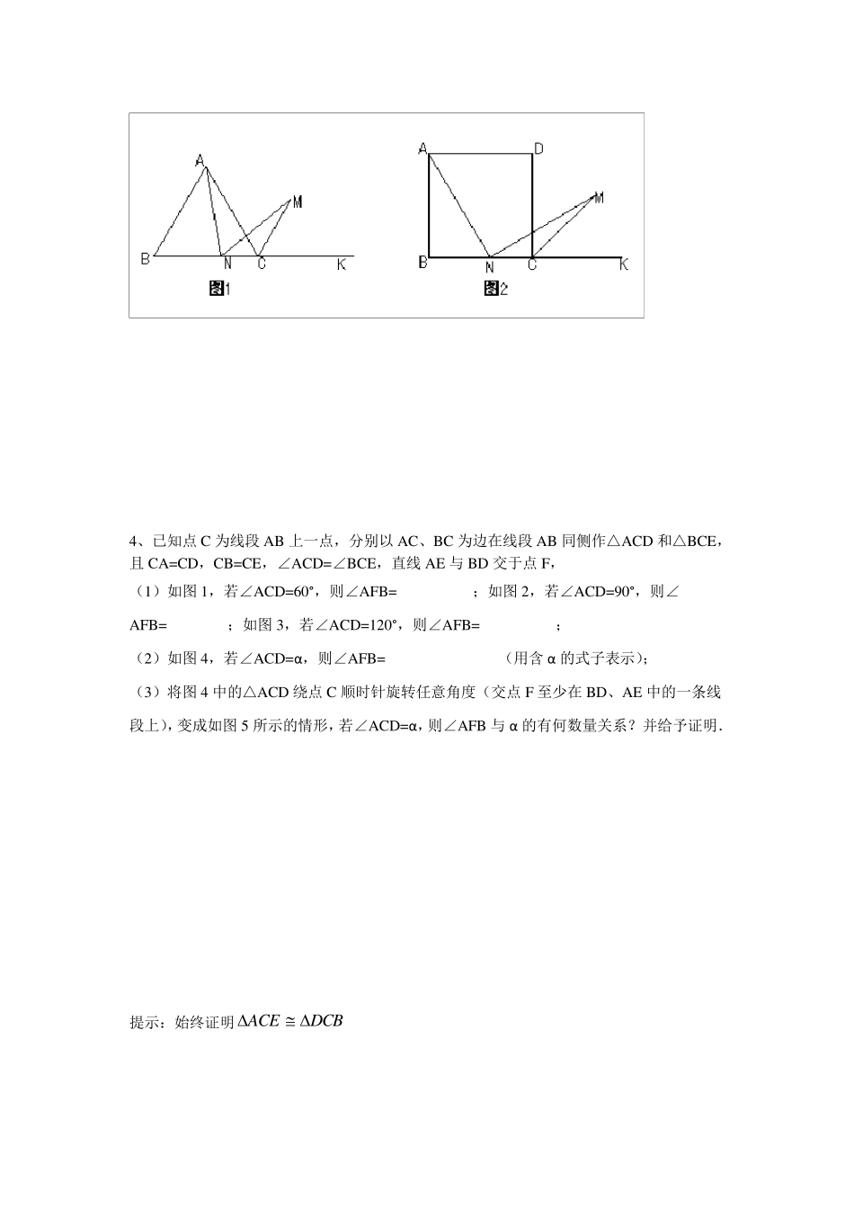 八年级数学上册压轴题专题练习_第2页