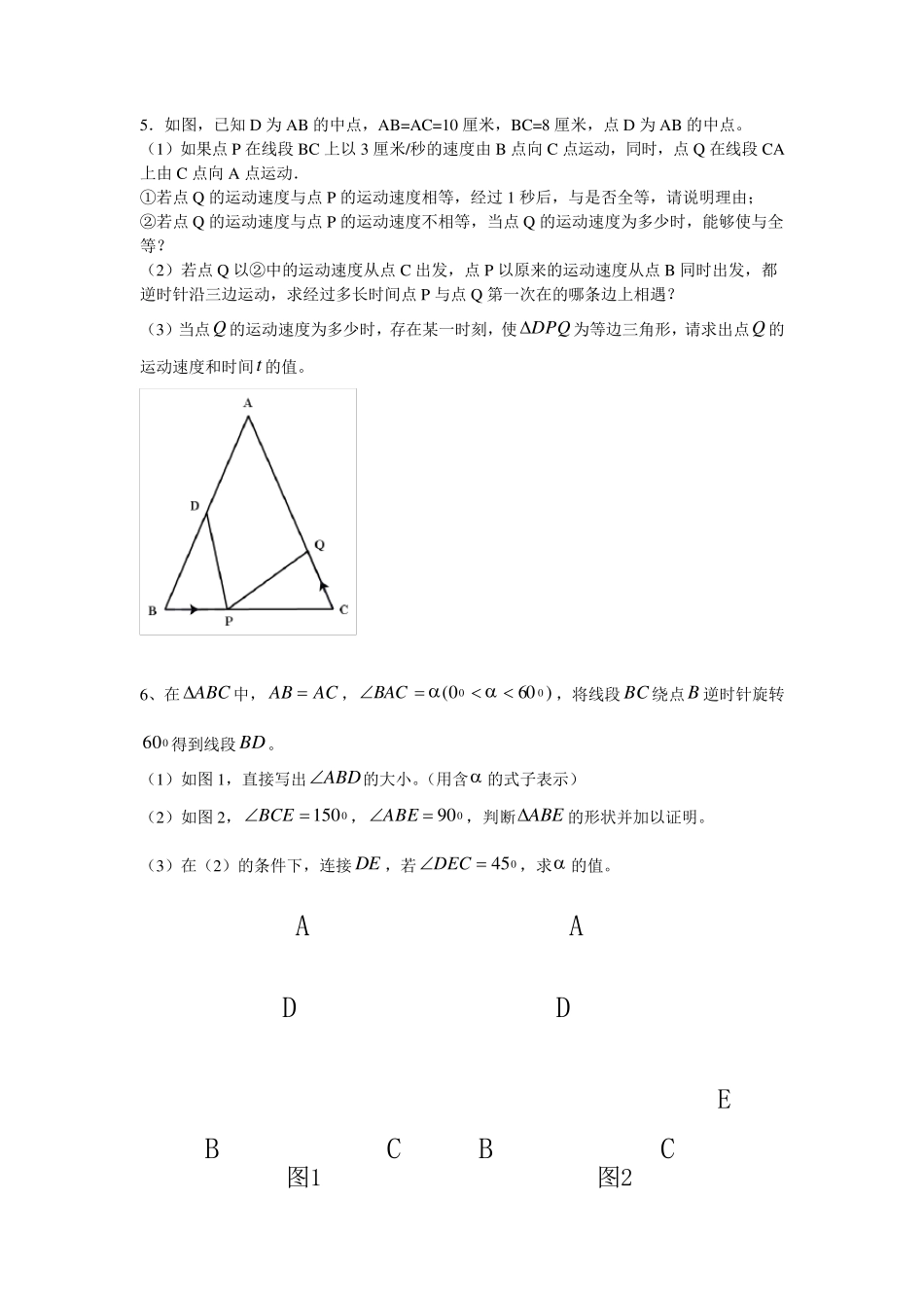 八年级数学上册压轴题专题练习_第3页