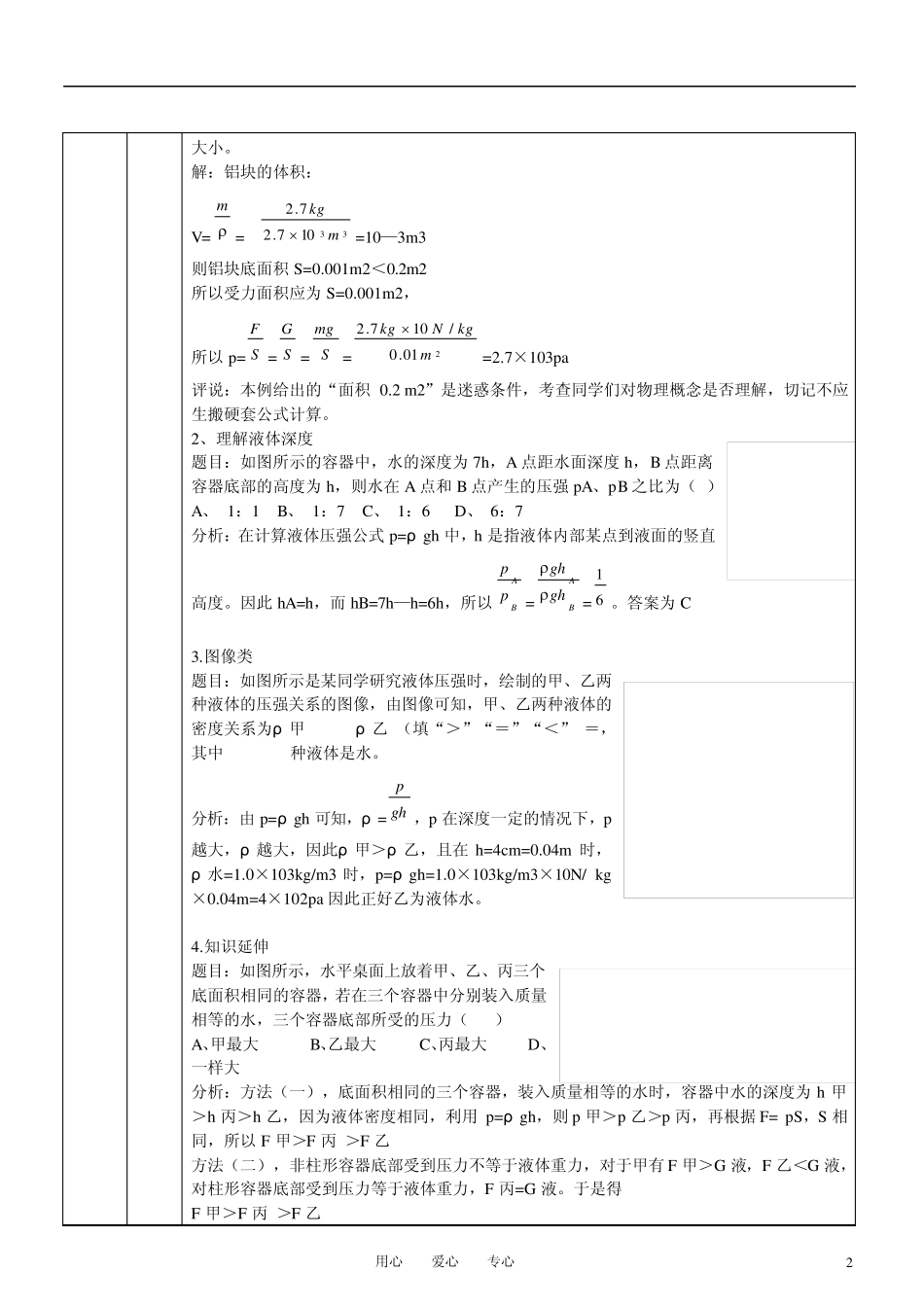 八年级物理下册浮力与压强教学辅导教案(无答案)沪科版_第2页