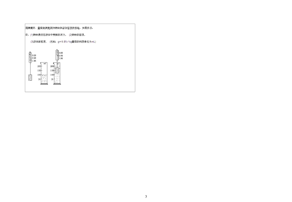 八年级物理浮力及压强专题计算题_第3页