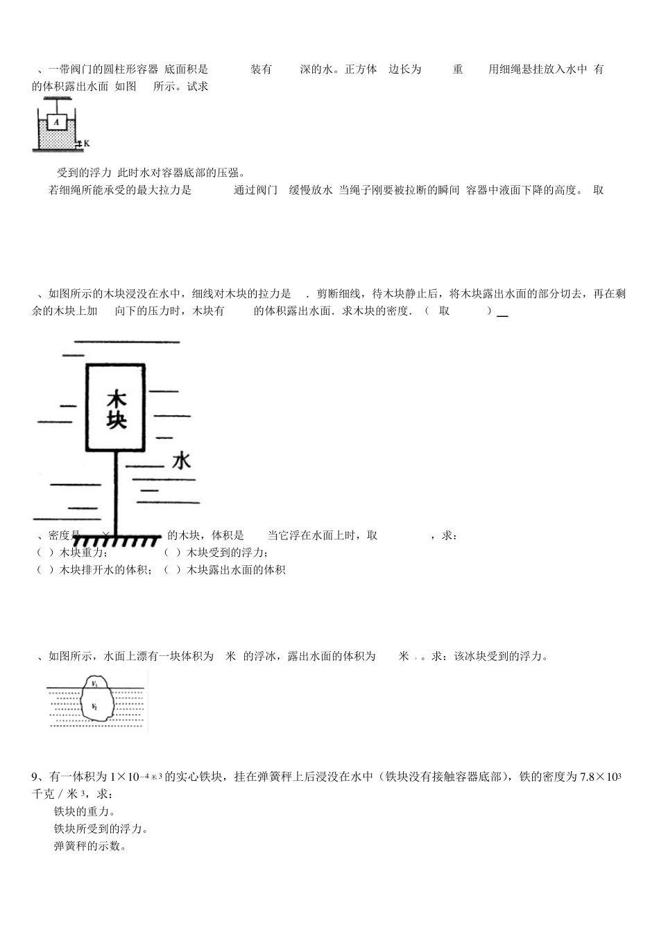 八年级物理浮力压强计算题_第2页