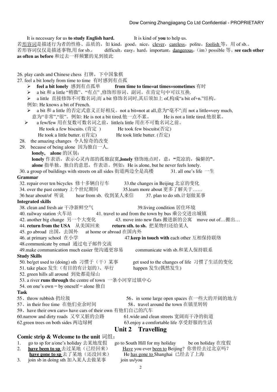 八年级英语下册知识点归纳(牛津英语)_第2页