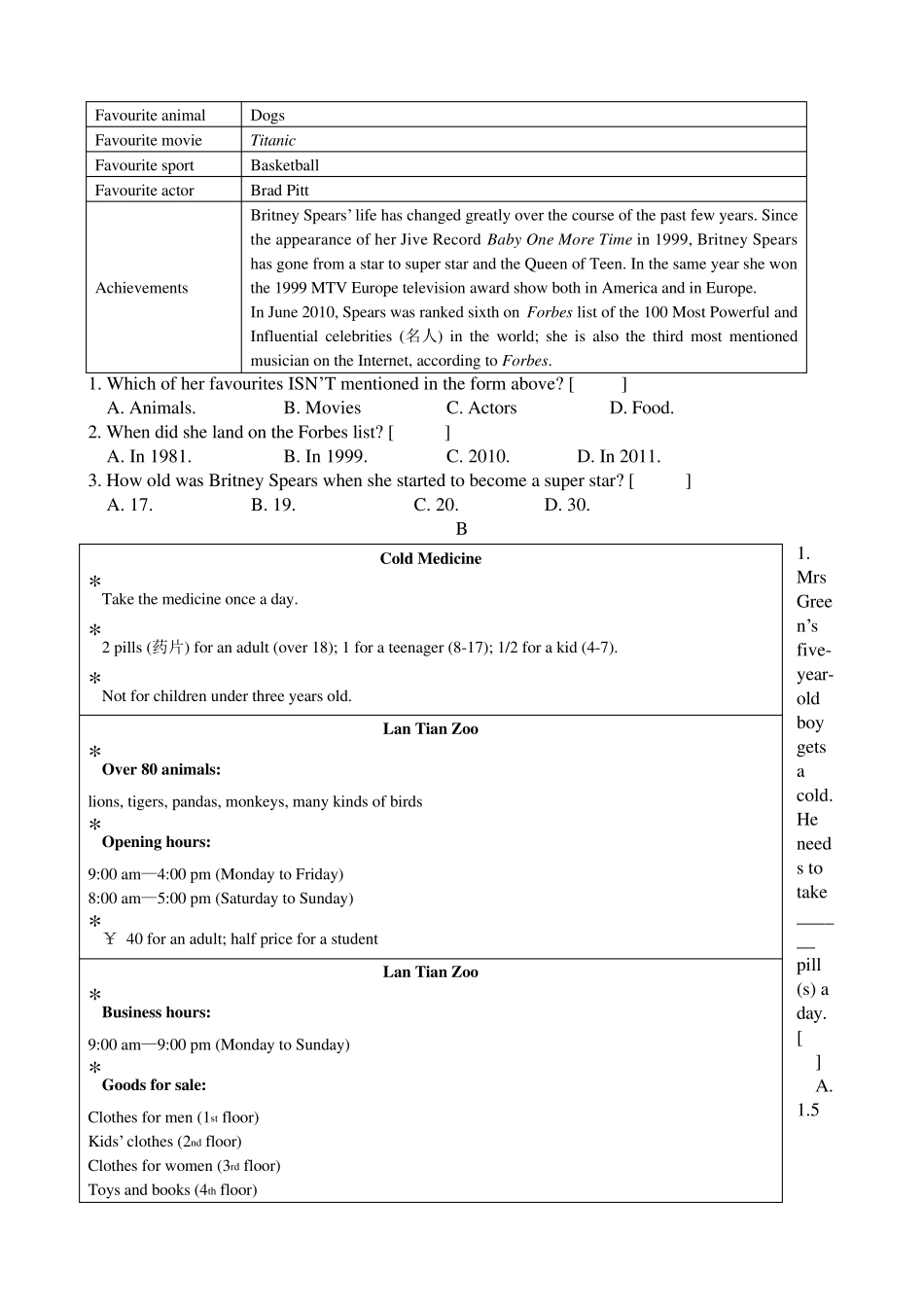 八年级英语阅读理解_第3页