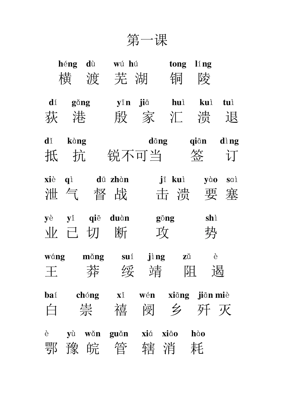八年级语文上册第一单元生字词整理_第1页