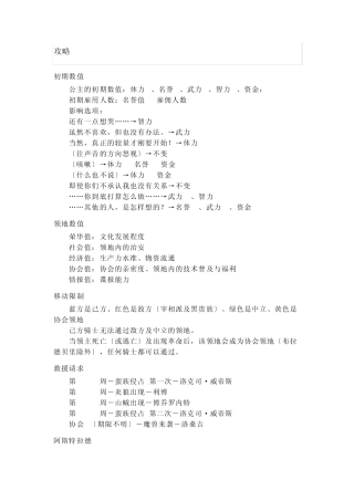 公主奇缘攻略
