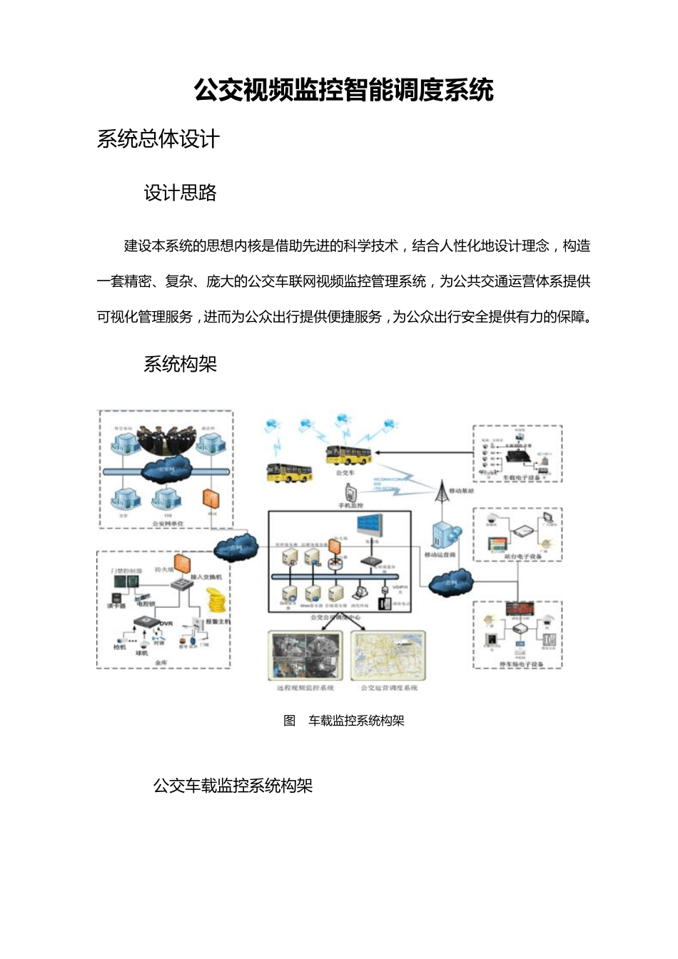 公交车载视频监控系统方案_第1页