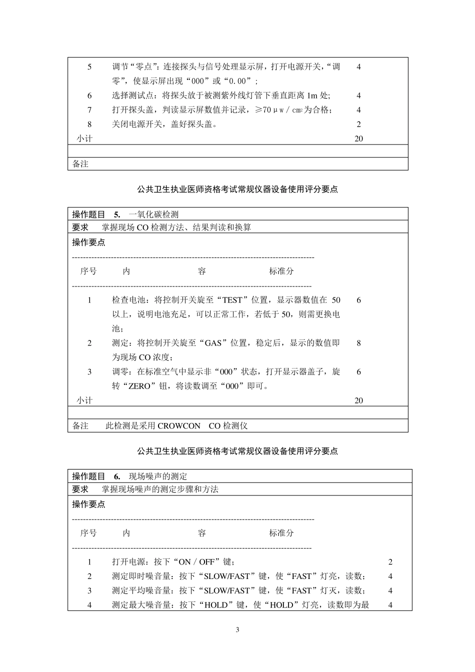 公共卫生医师资格实践技能考试试题评分要点2_第3页
