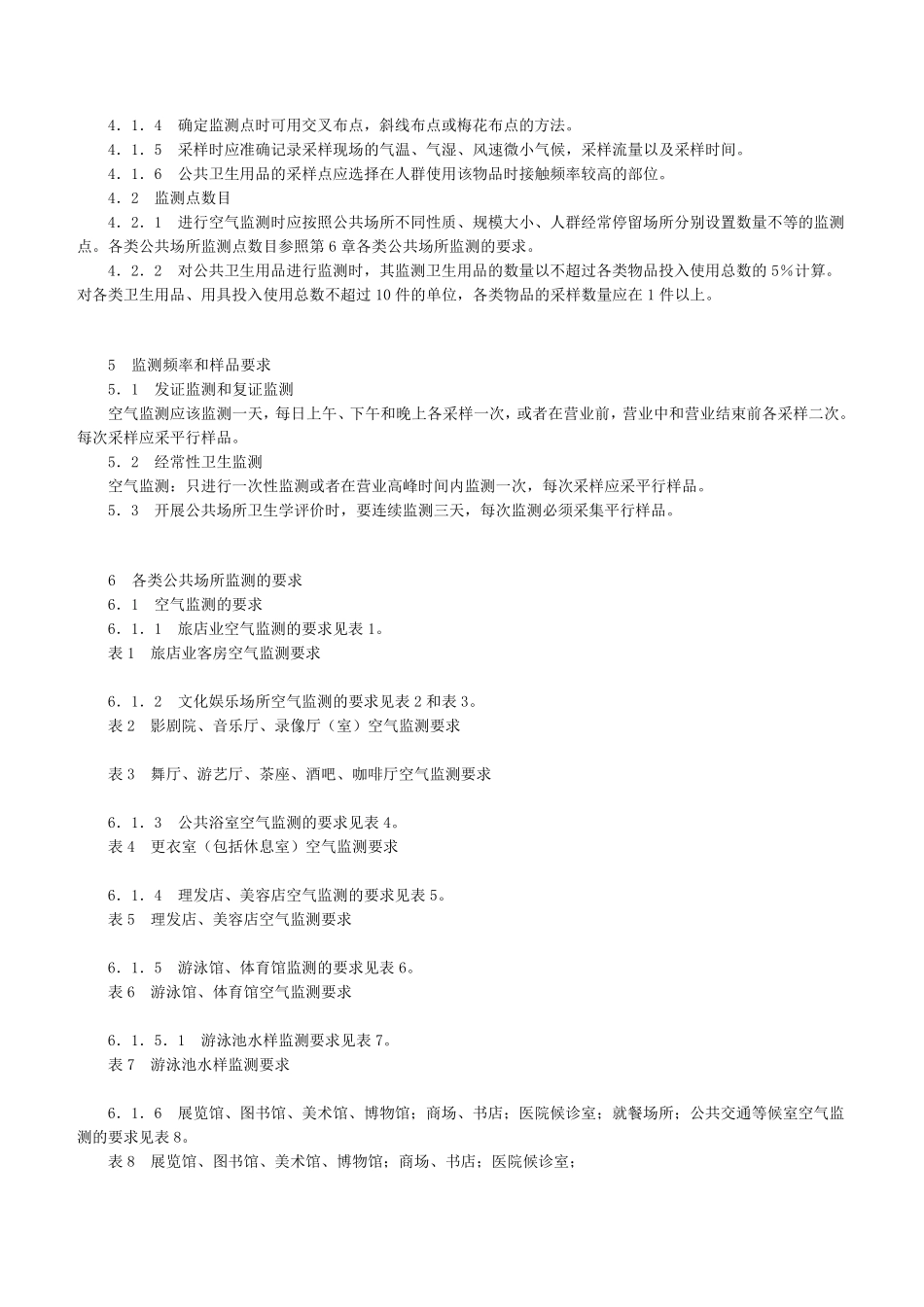 公共场所卫生监测技术规范GB172201998_第2页