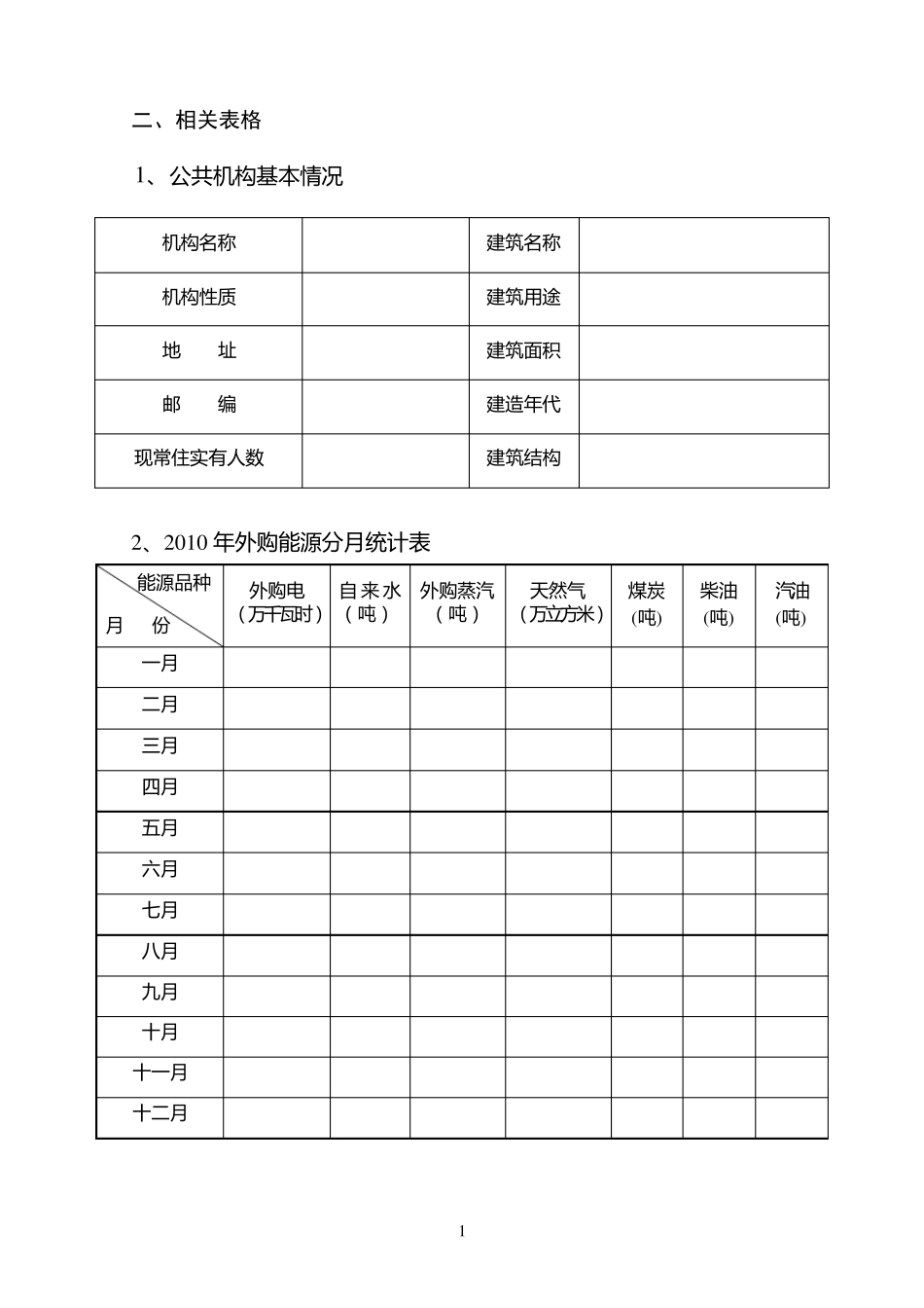 公共机构能源审计需要提供的资料_第2页