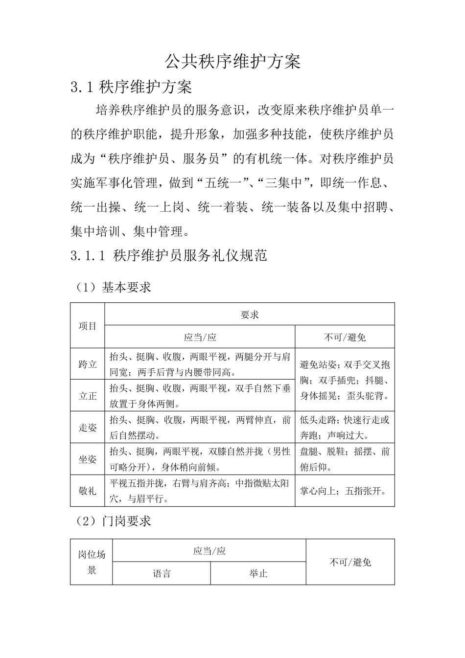 公共秩序维护方案_第1页