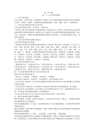 公共行政学考试重点(张国庆)