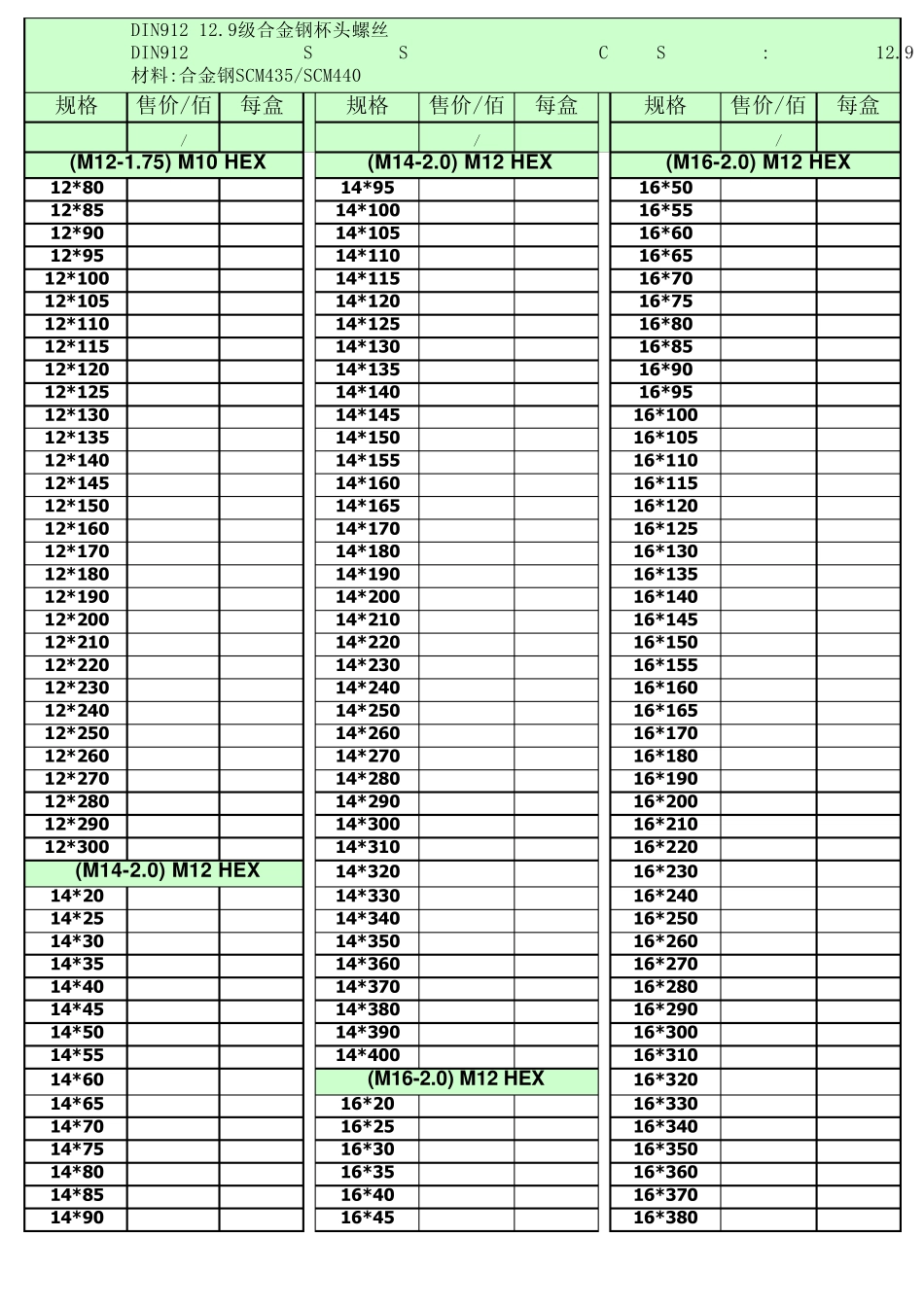 公制螺丝规格表_第3页