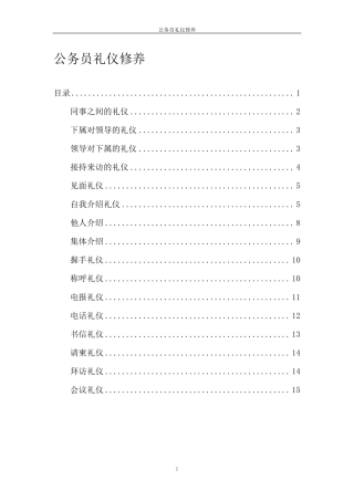 公务员礼仪修养(内部版)