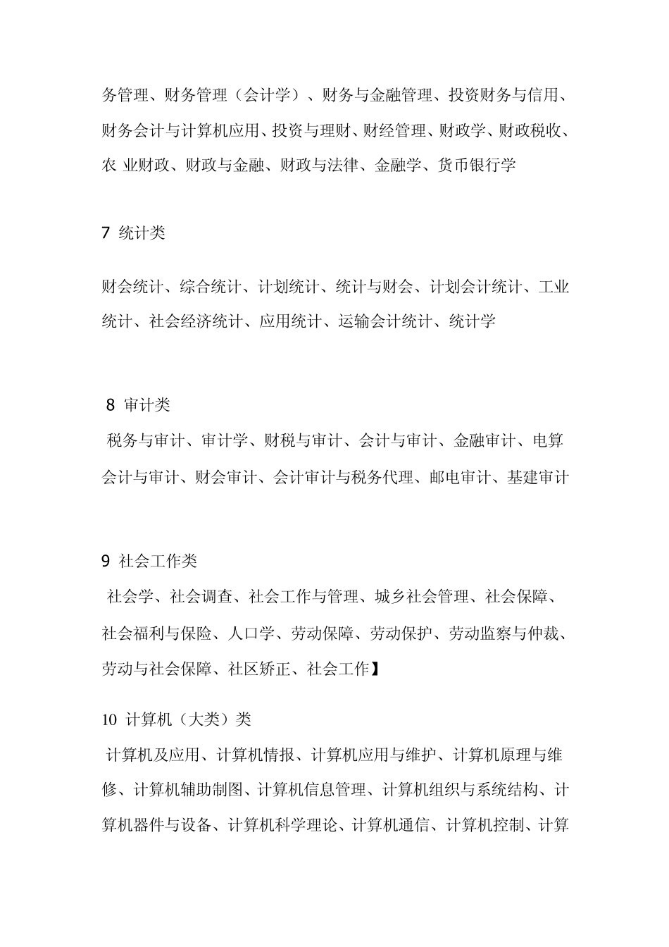 公务员考试专业分类目录_第3页