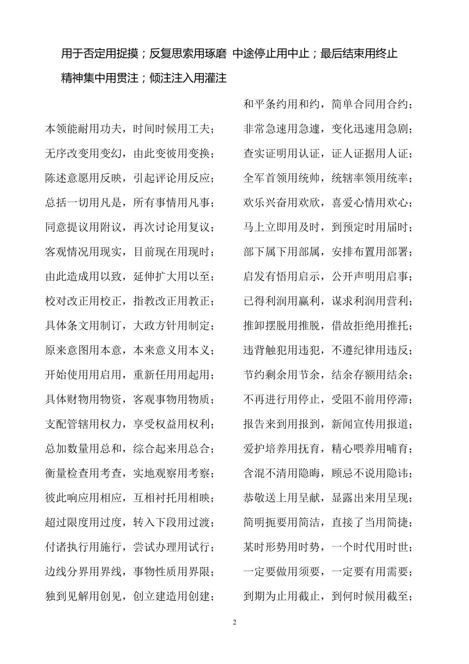 公务员考试常用近义词用法口诀大全_第2页