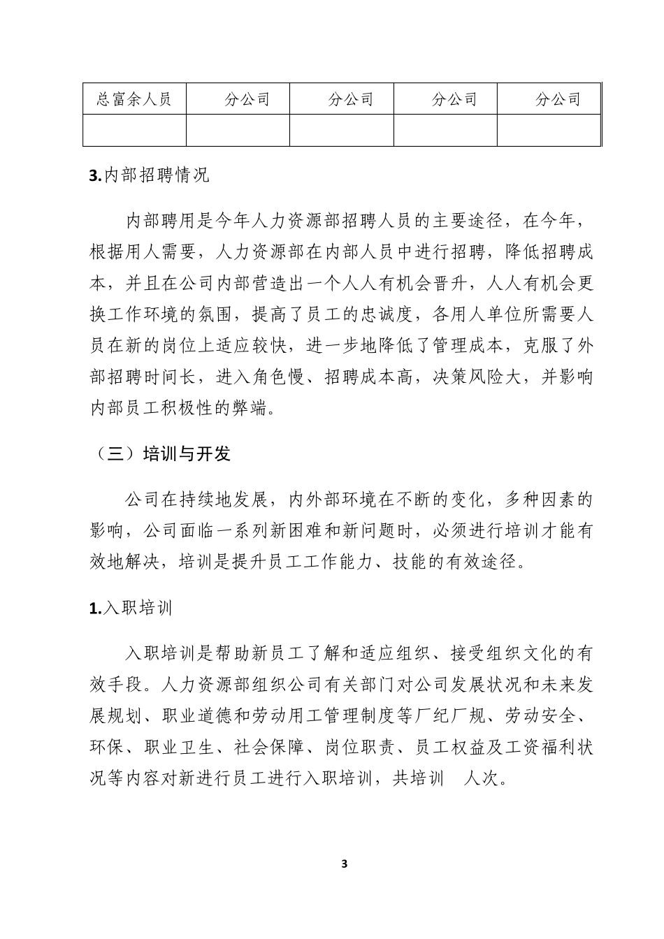公司人力资源部工作总结_第3页