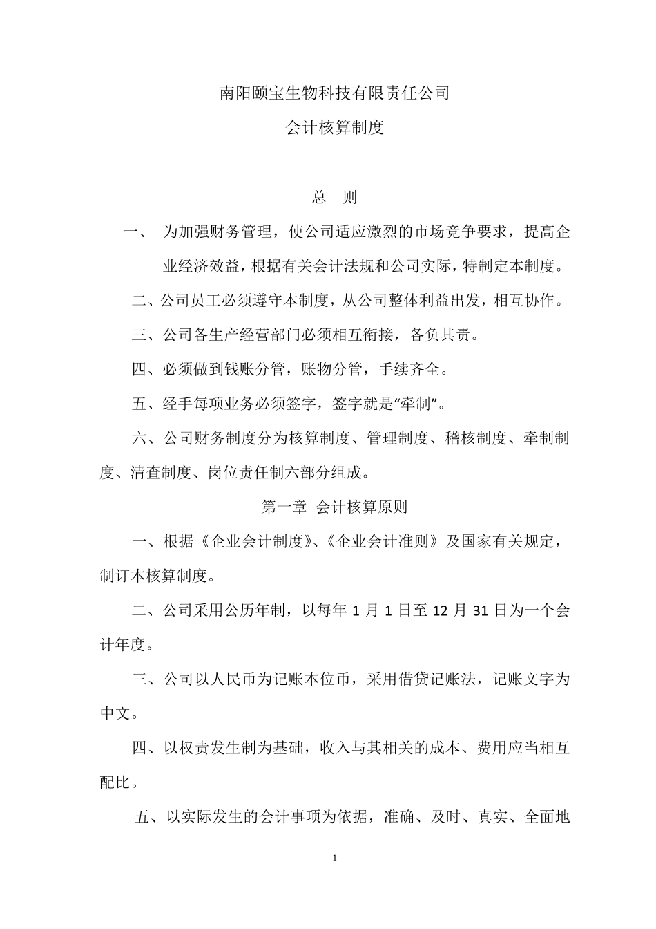 公司会计核算制度_第1页