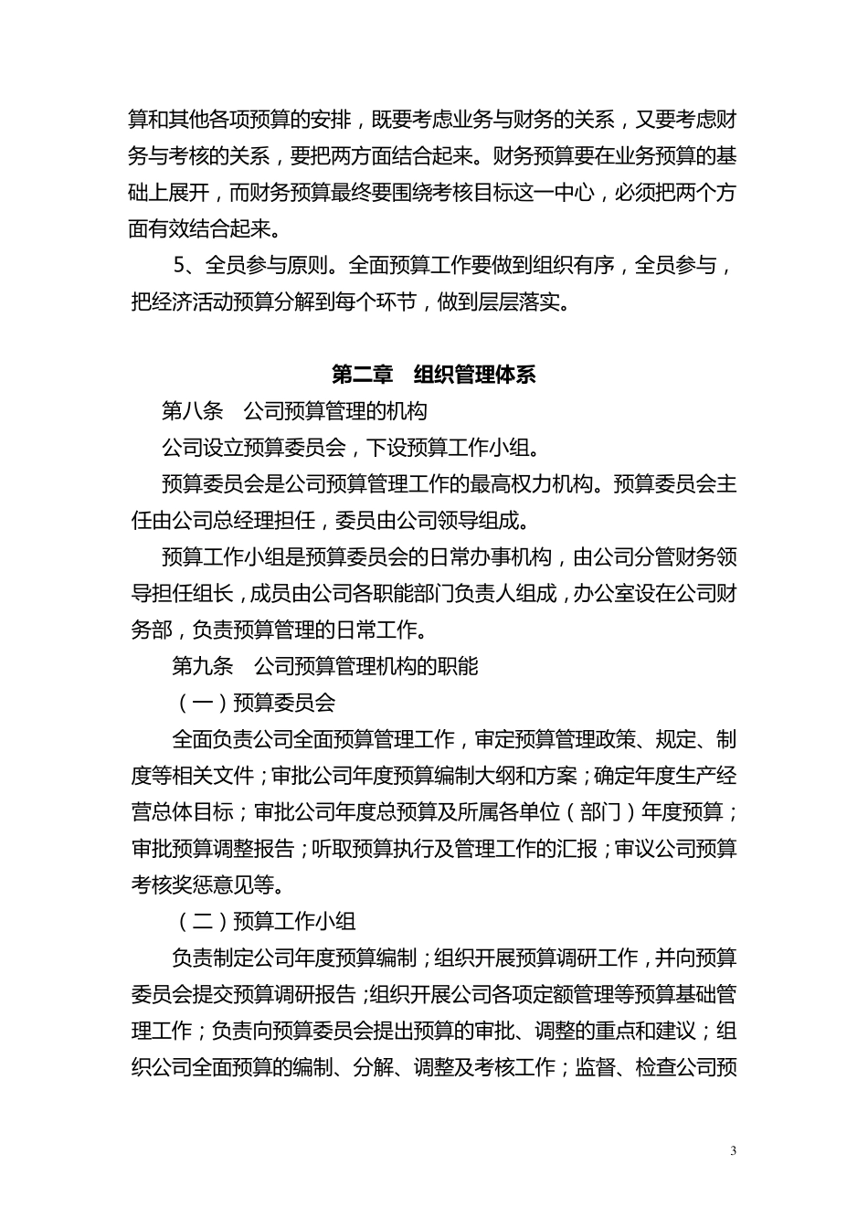 公司全面预算管理办法_第3页