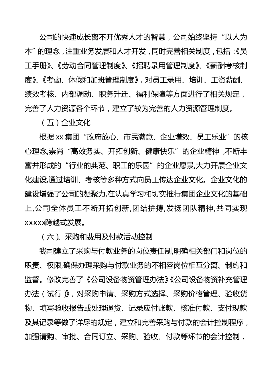 公司内控自评报告分享版_第3页