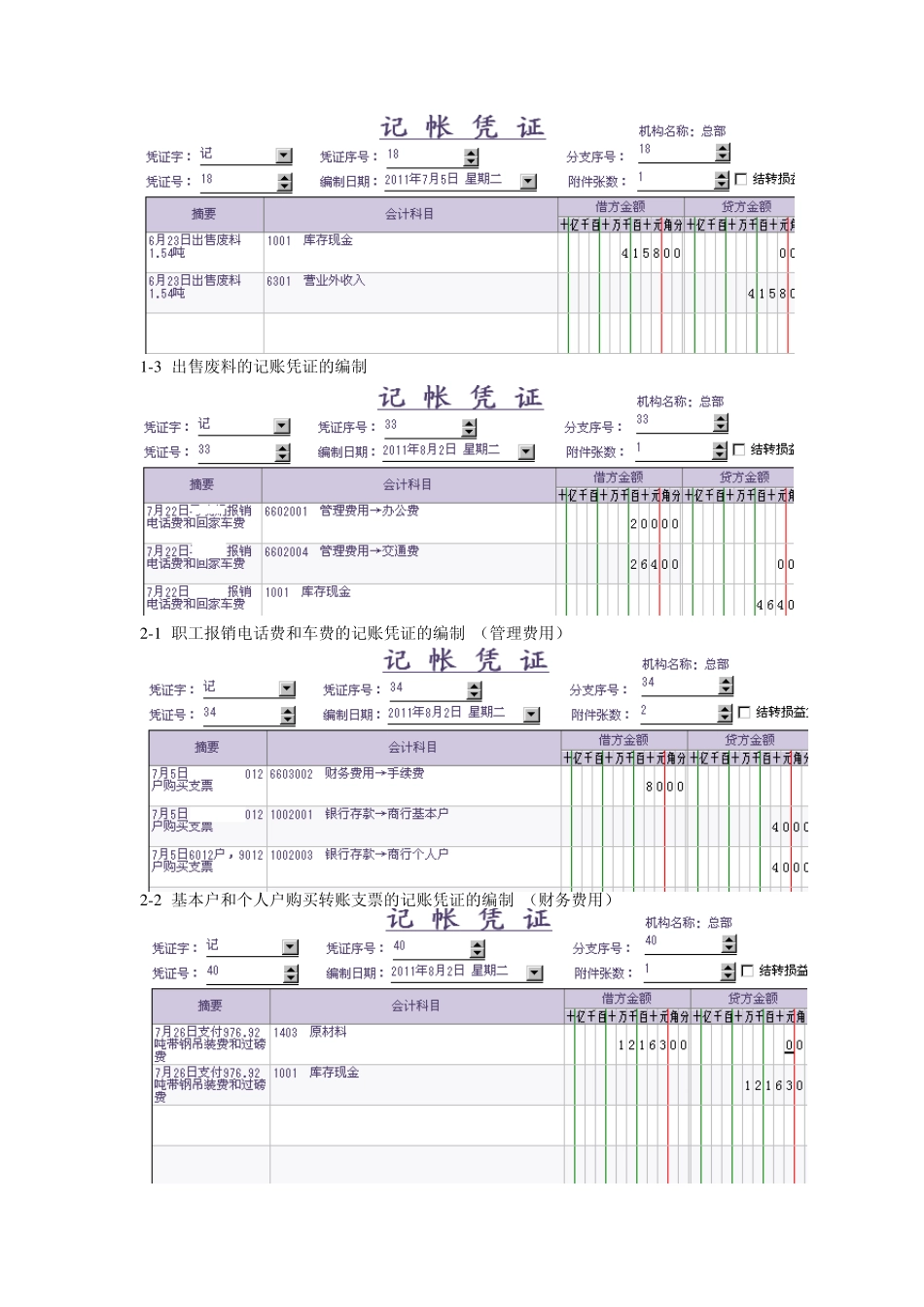 公司内部帐的核算流程和框架_第2页