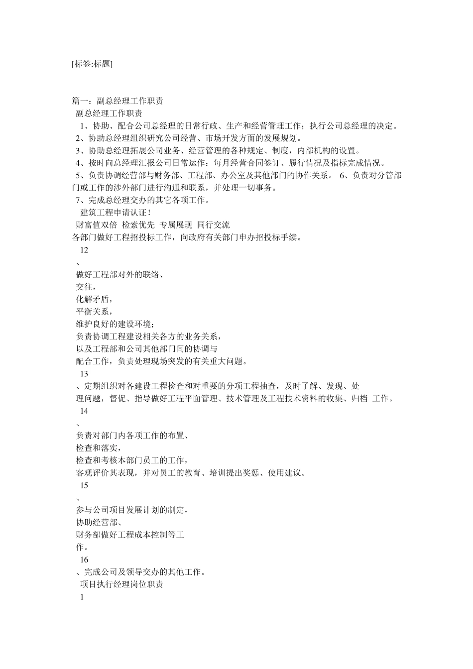 公司副总经理职责_第1页