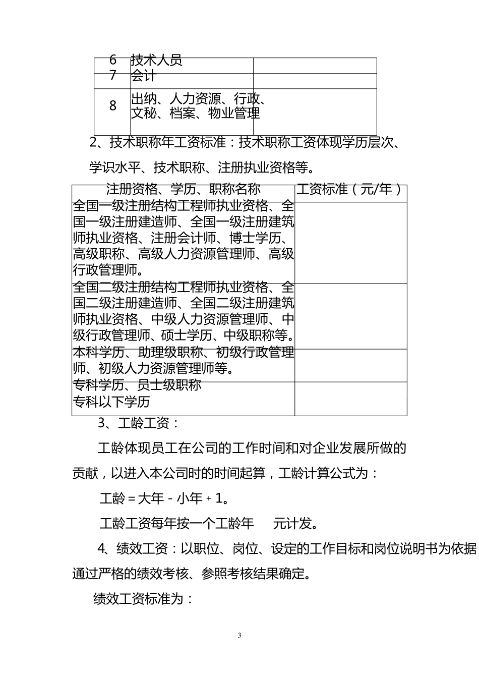 公司员工工资定级管理制度_第3页