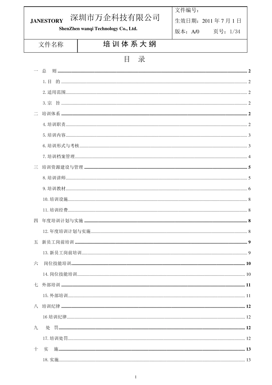 公司培训体系管理制度_第1页