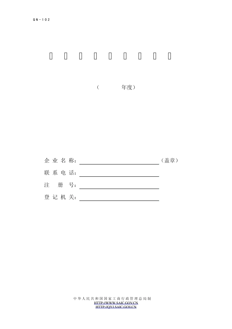 公司工商年检报告书_第1页