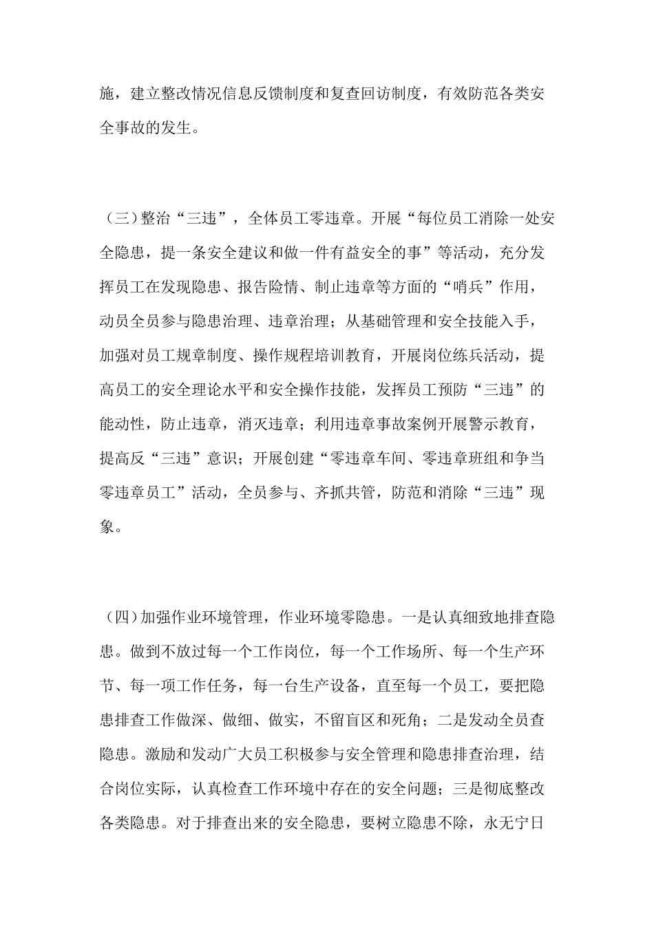 公司开展“零违章零隐患零事故”攻坚行动实施方案_第3页