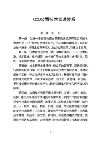 公司技术管理体系