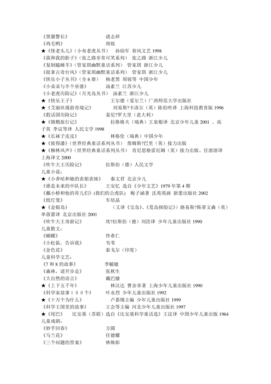 小学生好书推荐目录_第3页