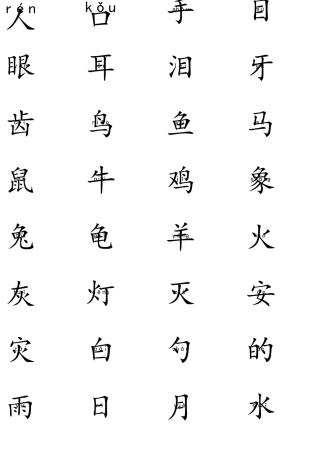 小学生常用生字卡片3000多