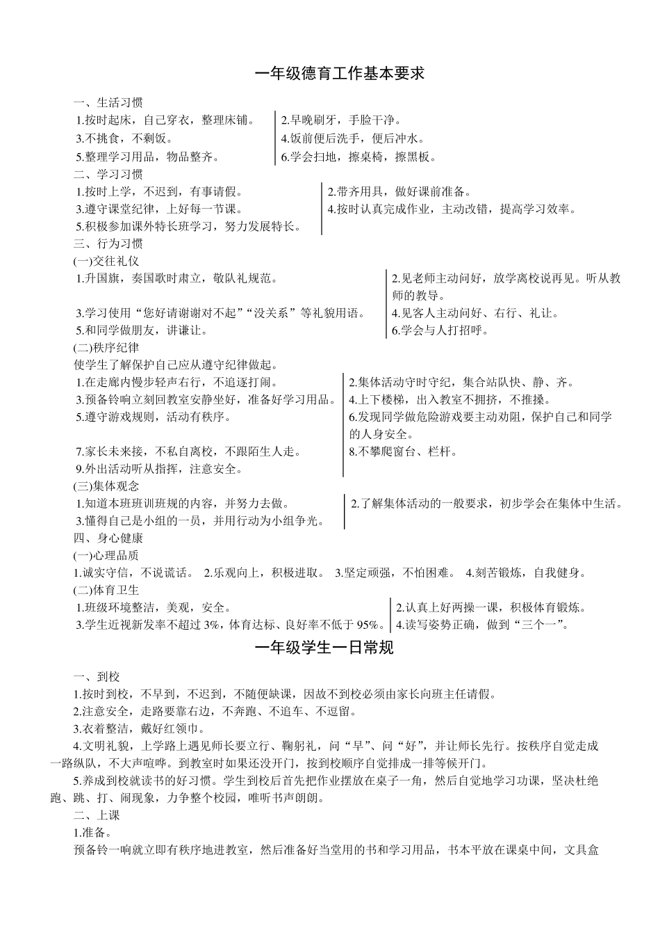 小学生德育工作基本要求_第3页