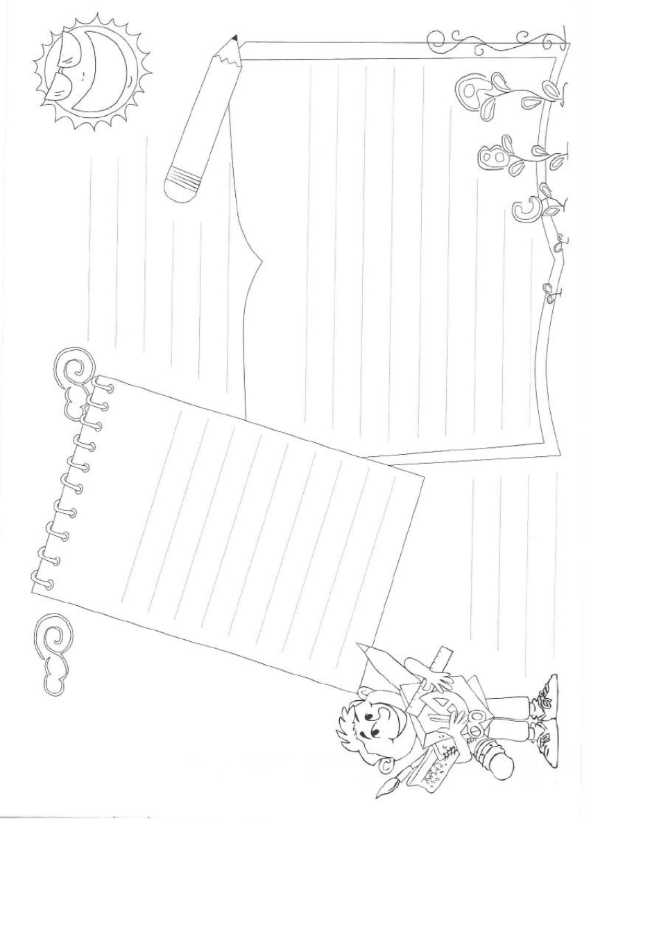 小学生手抄报黑白版大全可打印_第1页